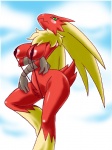 Rating: e
ID: 93975
Date: 2010-09-15 23:35:11 -0400
Status: active
Score: 25
3:4 anthro anthrofied avian beak big_breasts bikini biped bird blaziken breasts chest_tuft claws clothed clothing female fur generation_3_pokemon genitals green_eyes looking_at_viewer nintendo nipples non-mammal_breasts non-mammal_nipples one-piece_swimsuit pokemon pokemon_(species) pokemorph pose pubes pussy shinooka skimpy sling_bikini solo standing swimwear tight_clothing tuft two-piece_swimsuit post #93975