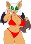 2016 absurd_res aliasing anthro bat big_breasts bikini breasts cleavage clothed clothing digital_media_(artwork) female hi_res huge_breasts mammal membrane_(anatomy) membranous_wings rouge_the_bat sega smile solo sonic_the_hedgehog_(series) speeds swimwear two-piece_swimsuit upscale wide_hipped_female wide_hips wings