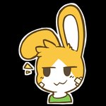 1:1 alpha_channel anthro bandage bandage_on_face lagomorph leporid male mammal oob oob_(character) rabbit simple_background smile solo transparent_background young young_anthro young_male