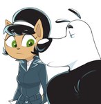 2024 accessory anthro belt big_breasts big_eyes big_iris big_nose big_snout biped black_clothing black_ears black_eyebrows black_hair black_nose black_shirt black_t-shirt black_topwear blue_belt blue_bottomwear blue_clothing blue_eyes blue_jacket blue_pants blue_topwear bottomwear breasts canid canine canis clothed clothed_anthro clothed_female clothed_male clothing dbaru digital_drawing_(artwork) digital_media_(artwork) domestic_cat domestic_dog dudley_puppy duo eyebrow_through_hair eyebrows eyelashes felid feline felis female floating_ears fully_clothed fully_clothed_anthro fully_clothed_female fur girl_staring_at_man's_chest glistening glistening_eyes glistening_nose gloves green_eyes hair hair_accessory hairband half-closed_eyes handwear hi_res humor iris jacket kitty_katswell light_body light_fur looking_at_another looking_at_chest looking_down male mammal medium_hair meme monotone_body monotone_fur mouth_closed narrowed_eyes nickelodeon no_pupils pants prick_ears pupils shirt simple_background snout standing sweater t-shirt t.u.f.f._puppy tan_body tan_ears tan_fur thick_eyebrows three-quarter_view topwear translucent translucent_hair turtleneck white_background white_body white_clothing white_fur white_gloves white_hairband white_handwear white_sweater white_topwear