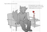 2024 anthro biped canid canine canis english_text fur furniture grey_body grey_fur hi_res itooku itooku_(character) looking_at_viewer male mammal on_sofa sitting sitting_on_sofa slim_anthro slim_male sofa solo talking_to_viewer text wolf