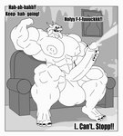 abs animated anthro balls big_balls big_muscles big_penis bodily_fluids bovid caprine cum dialogue ejaculation endless_orgasm excessive_cum excessive_genital_fluids eyewear flexing furniture gabriel_(parttimeyeen) genital_fluids genitals glasses goat hi_res horn huge_balls huge_muscles huge_penis hyper hyper_muscles infinite_cum infinite_genital_fluids looking_pleasured male mammal masturbation muscular muscular_anthro muscular_arms muscular_legs muscular_male muscular_thighs nipples orgasm parttimeyeen_(artist) penis profanity short_playtime sitting sofa solo tongue tongue_out unstoppable_orgasm