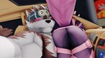 16:9 3d_(artwork) anthro armor bathym_(tas) blush brown_body brown_fur butt canid canine canis car_interior clothing demon digital_media_(artwork) duo fluffy fluffy_tail fur he_wants_to_order hi_res horkeu_kamui_(tas) jockstrap johnxgin3 lifewonders looking_at_viewer male mammal meme mikumikudance_(artwork) mostly_nude multicolored_body multicolored_fur purple_body purple_fur raised_tail selfie smile tail tokyo_afterschool_summoners two_tone_body two_tone_fur unconvincing_armor underwear vehicle white_body white_fur widescreen wolf