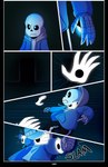 5_fingers absolutedream absurd_res animated_skeleton black_border bone border clothed clothing comic disembodied_hand fingers hi_res humanoid male not_furry sans_(undertale) skeleton undead undertale undertale_(series)