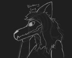 5:4 absurd_res anthro blueberryguy bone canid canine canis domestic_dog female hi_res mammal monochrome scp-1471-a scp_foundation simple_background skull skull_head solo