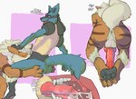 absurd_res animal_genitalia animal_penis anthro anus arcanine backsack balls big_penis blue_body blue_fur bodily_fluids butt butt_grab canid canine canine_genitalia canine_penis cum cum_in_mouth cum_inside cumshot duo ejaculation erection eyes_closed fellatio fur generation_1_pokemon generation_4_pokemon genital_fluids genitals hand_on_butt hands-free head_grab hi_res inside_mouth internal internal_fellatio internal_oral knot lucario male male/male male_anthro male_penetrating mammal neck_tuft nintendo nude open_mouth oral oral_penetration orgasm penetration penile penis penis_backwards penis_on_tongue pokemon pokemon_(species) precum rear_view sex sheath side_view simple_background tail teeth text tongue tuft voidpastelchalk white_body white_fur