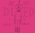 Rating: e
ID: 5471925
Date: 2025-03-31 23:41:39 -0400
Status: active
Score: 0
anonymous_artist anthro bangs bear_ears clothed clothing empty_eyes fully_clothed hanged hanging_by_neck male mutation rabbear solo suicide text volkage volkage_the_rabbear post #5471925