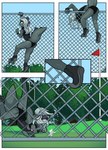 alligator alligatorid anthro batnaps climbing crocodilian digital_media_(artwork) falling femboy fence florida_man_(batnaps) hi_res male reptile scalie shaded solo