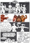 2024 anthro breasts comic dialogue ear_piercing english_text female flaccid gamma_(sarcoph) genitals hi_res ichorynth male nipples nude penis piercing pussy sajjas sarcoph standing text ti'ig