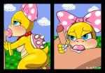 anthro duo faceless_character faceless_male fellatio female female_focus hi_res human human_on_anthro interspecies koopa koopaling male male/female mammal mario mario_bros nintendo oral penile scalie sex slushiepuff solo_focus wendy_o._koopa