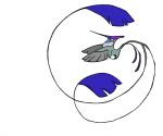 2013 apodiform avian beak biped bird black_beak black_eyes blue_body blue_feathers blue_markings blue_tail blue_tail_feathers curled_tail dark_beak digital_drawing_(artwork) digital_media_(artwork) eye_markings facial_markings feathered_crest feathered_wings feathers feral flying forked_tail full-length_portrait grey_body grey_feathers grey_tail grey_tail_feathers grey_wings head_crest head_markings hummingbird jamminbison long_beak long_tail long_tail_feathers looking_up male markings marvellous_spatuletail midair monotone_beak multicolored_body multicolored_feathers multicolored_tail multicolored_tail_feathers pointy_beak portrait purple_body purple_feathers side_view simple_background solo spread_arms spread_wings tail tail_feathers tendrils thin_beak toony two_tone_tail two_tone_tail_feathers unusual_anatomy unusual_tail white_background white_body white_feathers winged_arms wings yellow_markings