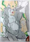 2016 anthro balls barazoku black_body black_fur black_nose black_penis blush blush_lines bodily_fluids clothing comic comic_panel cum cum_drip cum_in_mouth cum_inside cum_on_belly cum_on_body cum_on_chest cumshot dashthefox dripping duo ejaculation fluffy fluffy_tail footwear footwear_only fur genital_fluids genitals hi_res male male/male mammal manly masturbation mephitid mostly_nude musclegut muscular musk musk_worship musky_butt musky_penis on_knee open_mouth penis punky_skunk purple_eyes shoes shoes_only simple_background skunk skunk_tail smelly splash_page tail traditional_media_(artwork) vein veiny_penis