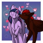 1:1 duo equid equine eyes_closed feathered_wings feathers female feral fetlocks foxenawolf free_agent_(mlp) friendship_is_magic fur goldfur's_cogsverse hair hasbro heart_symbol hooves horn kissing male male/female mammal my_little_pony mythological_creature mythological_equine mythology pegasus purple_body purple_fur purple_hair red_body red_fur red_hair twilight_sparkle_(mlp) winged_unicorn wings