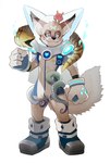 2024 amorey anothereidos_of_dragon_vein_r anthro astronaut biped blue_eyes brown_body brown_fur canid canine countershade_fur countershading fennec_fox fox fur kemono looking_at_viewer male mammal nikuanabe slim_anthro slim_male solo true_fox white_body white_countershading white_fur