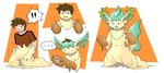 Rating: s
ID: 5598222
Date: 2025-05-25 19:28:27 -0400
Status: active
Score: 13
2024 anthro biped black_nose border brown_eyes brown_hair brown_markings clothing colored eeveelution ellipsis exclamation_point front_view generation_4_pokemon gloves_(marking) goo_drip goo_transformation green_ears green_hair green_tail hair hi_res human kneeling leafeon looking_at_own_hands male male_human mammal markings motion_lines nintendo nude open_mouth open_smile orange_background pawpads pink_pawpads pokemon pokemon_(species) shaded simple_background sitting sitting_on_ground smile solo species_transformation speech_bubble spread_legs spreading tail three-quarter_view topwear transformation transformation_sequence white_border wolferion yellow_body post #5598222