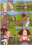 absurd_res bovid bovine cattle comic duo english_text farm farmer female group hi_res human male male/female mammal profanity splashtf text transformation trio