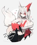 2024 anthro big_breasts biped blush breasts claws clothing digital_media_(artwork) ear_piercing ear_ring female generation_3_pokemon hi_res legwear looking_at_viewer nintendo piercing pokemon pokemon_(species) ring_piercing simple_background solo thick_thighs thigh_highs togetoge underwear wide_hips zangoose