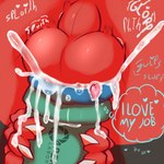 1:1 ambiguous_gender balls balls_on_face bodily_fluids cum cum_in_mouth cum_in_nose cum_inside deep_throat drinking drinking_cum dripping_text duo excessive_cum excessive_genital_fluids fellatio generation_4_pokemon generation_7_pokemon genital_fluids genitals heart_symbol hi_res incineroar jarlium lucario male male/ambiguous nintendo non-euclidean_sex oral oral_penetration penetrable_sex_toy penetration penile pokemon pokemon_(species) portal portal_(series) portal_fleshlight portal_sex sex sex_toy text thinking_with_portals tongue valve