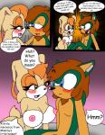 anthro areola big_breasts breasts comic english_text erect_nipples eulipotyphlan fan_character female hedgehog hi_res lagomorph leporid male mammal mature_anthro mature_female nipples nude rabbit sega sinshadowed sonic_the_hedgehog_(series) text vanilla_the_rabbit