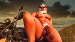 16:9 2024 3d_(artwork) 4k absurd_res anthro balls beard biceps big_daddy_(zenless_zone_zero) blender_(artwork) body_hair chest_hair clothing cloud digital_media_(artwork) eyebrows eyewear facial_hair genital_focus genitals gloves hair half-erect handwear hi_res humanoid_genitalia humanoid_penis itazura_(artist) large_pecs leg_hair male mammal mihoyo motorcycle mountain muscular muscular_male nipples nude outdoor_nudity penis penis_focus piercing pubes red_body solo suid suina sunglasses sus_(pig) teeth tusks vehicle white_hair widescreen wild_boar zenless_zone_zero