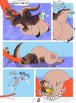 absurd_res anthro anthro_pred anthro_prey big_breasts big_butt bikini black_sclera blu_(bludoe) blue_eyes breasts brown_body bulge butt clothing comic deer digital_media_(artwork) dinosaur double_penetration female female_pred femboy flotation_device forced hair head_first hi_res huge_breasts huge_butt larger_pred looming male male/female male_prey mammal muscular muscular_anthro muscular_female nipples non-mammal_nipples open_mouth oral_vore partially_inside penetration prehistoric_species question_mark reclining reptile rica431 scalie shadow size_difference slide smaller_prey starburstsaber_(character) swimwear theropod thick_thighs thong two-piece_swimsuit tyrannosaurid tyrannosauroid tyrannosaurus tyrannosaurus_rex unbirthing underwear unwilling_prey vaginal vore water_slide white_hair wide_hips