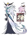 Rating: s
ID: 5588672
Date: 2025-05-21 16:24:31 -0400
Status: active
Score: 29
akada anthro avian beak bird clothed clothing crown demon dress eyelashes female fusion headgear helluva_boss hi_res long_eyelashes redesign reference_image simple_background solo stella_(helluva_boss) white_background post #5588672