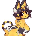 :< alternate_costume animal_crossing animal_ears animal_print animal_print_bikini ankha_(animal_crossing) anthro bangs big_breasts bikini bikini_bottom black_eyes black_hair blonde_hair blue_hair blunt_bangs blush blush_lines bodily_fluids body_blush breast_squeeze breasts butt butt_blush cat_tail clothed clothing cow_print cow_print_bikini domestic_cat egyptian fake_cow_ears fake_ears felid feline felis female fukurou_ya hair hi_res holding_breast horn looking_at_viewer mammal mouth_closed multicolored_hair neck-tie_bikini neck-tie_clothing neck-tie_swimwear nintendo pattern_bikini pattern_clothing pattern_swimwear short_hair side-tie_bikini side-tie_clothing side-tie_swimwear simple_background solo squeezing string_bikini sweat swimwear tied_bikini tied_clothing two-piece_swimsuit white_background yellow_body