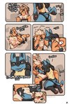 anthro arcanine blush bulge canid canine clothing comic covering covering_eyes covering_face duo fallflys generation_1_pokemon generation_4_pokemon half-closed_eyes hi_res imminent_sex jockstrap kneeling lucario male male/male mammal narrowed_eyes nintendo one_eye_obstructed open_mouth pawpads pokemon pokemon_(species) sitting surprise underwear