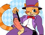 Rating: e
ID: 5645052
Date: 2025-06-15 21:20:01 -0400
Status: active
Score: 67
aged_up anthro balls big_penis blue_eyes blush blush_lines bodily_fluids bottomwear bow_tie clothed clothing cum cum_drip cum_on_penis domestic_cat dripping ear_tuft eliot_(giggleland) erection fangs felid feline felis foreskin fur genital_fluids genitals giggleland hat headgear headwear hi_res humanoid_genitalia humanoid_penis long_tail looking_at_viewer magic_wand magician magician_hat male mammal markings one_eye_closed open_bottomwear open_clothing open_pants orange_body orange_fur pants penis penis_poking_out penis_through_fly pubes purple_clothing purple_suit saku1saya shirt smile solo striped_body striped_fur striped_markings striped_tail stripes suit suit_jacket tail tail_markings teeth tongue tongue_out top_hat topwear tuft undershirt vein veiny_penis wink post #5645052
