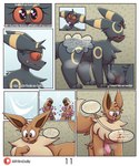 5:6 absurd_res animal_genitalia animal_penis animal_pussy aroused black_body black_pussy blush broken_handcuffs brown_body brown_pawpads canid canine canine_genitalia canine_penis canine_pussy comic dialogue digital_media_(artwork) dripping duo eevee eeveelution english_text erection female feral fluffy fur generation_1_pokemon generation_2_pokemon genitals heart_eyes heart_symbol hi_res i69himdaily male male/female mammal masturbation musk musk_clouds nintendo pawpads penis pokemon pokemon_(species) pussy red_sclera simple_background spiral_eyes talking_feral text thinking thought_bubble thoughtful_expression umbreon vaginal vaginal_masturbation white_sclera