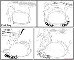 absurd_res anthro balls base_two_layout belly big_balls bodily_fluids bodily_groan bodily_noises border comic command contact_onomatopoeia creaking describing_balls describing_genitalia describing_penis describing_self dialogue different_sound_effects english_text erection excessive_genital_fluids excessive_precum extended_sound_effect four_frame_image four_frame_staggered_grid genital_fluids genitals groaning_balls grow_(sound_effect) growling gurgling_balls hi_res horizontal_staggering huge_balls hyena hyper hyper_balls hyper_genitalia impact_onomatopoeia inner_monologue jeffrey_taggart linked_thought_bubble male mammal meme monochrome motion_onomatopoeia no_nut_november onomatopoeia overweight overweight_male penis pointy_speech_bubble precum profanity psssh repeated_dialogue repeated_text slam solo sound_effect_variant sound_effects speech_bubble staggering_(layout) talking_to_self text thewilldpink thinking thought_bubble throbbing throbbing_penis two_row_layout unwanted_erection vowelless vowelless_sound_effect vowelless_vocalization weighing_scale white_border wondering