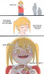 2019 blonde_hair blush bottomwear clothed clothing collar comic digital_media_(artwork) english_text female group hair heart_symbol human human_only kate_(theterm) male mammal not_furry open_mouth school_uniform skirt text theterm uniform yellow_eyes young young_female young_human young_male