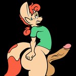 animated anthro big_penis canid canine fox genitals huge_penis loop low_res maccy_(character) male mammal penis solo taillove_(artist) throbbing throbbing_penis