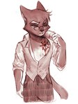 Rating: q
ID: 5543684
Date: 2025-05-02 10:16:03 -0400
Status: active
Score: 9
2023 3:4 4_fingers 666calistaxx_(artist) anthro blood blood_on_chest bodily_fluids bottomwear chest_wound clothed clothed_anthro clothed_male clothing digital_drawing_(artwork) digital_media_(artwork) domestic_cat eyebrows eyewear felid feline felis fingers glasses head_tuft hi_res lackadaisy male male_anthro mammal monotone_background mordecai_heller narrowed_eyes open_clothing open_shirt open_topwear pants shirt simple_background slit_(wound) solo spot_color topwear tuft tuxedo_cat wearing_glasses white_background white_eyebrows wounded post #5543684