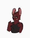 animated anthro blush dappersama ear_piercing facial_piercing lagomorph leporid male mammal nose_piercing piercing rabbit septum_piercing