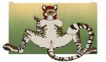 2015 anthro anus beckoning big_breasts biped breasts felid female genitals gesture hair hi_res looking_at_viewer mammal nipples nude pantherine pussy red_hair seductive simple_background smile smirk solo spread_legs spreading stripes tail tiger xenoforge