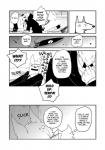 anthro canid canine clothing comic dialogue english_text fur hi_res kemono male mammal monochrome revoli rolf text translated yakantuzura zinovy