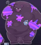 96panda anthro balls bear belly flaccid foreskin fupa fur genitals hi_res humanoid_genitalia humanoid_penis long_foreskin male mammal mr._grizz navel nintendo nude overweight penis purple_body purple_fur slime solo splatoon unretracted_foreskin vein veiny_penis