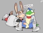 Rating: e
ID: 4179238
Date: 2023-07-18 21:35:24 -0400
Status: active
Score: 222
absurd_res age_difference amphibian anthro arousal_focus aroused aroused_by_another balls belly blush bodily_fluids duo embarrassed english_text erection flirting foreskin frog genital_fluids genitals hare hi_res humanoid_genitalia humanoid_penis lagomorph leporid male male/male mammal navel nintendo non-mammal_balls penis peppy_hare precum slightly_chubby slippy_toad sodacaps star_fox text toad_(frog) post #4179238