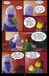 absolutedream absurd_res boss_monster_(undertale) bovid caprine comic dialogue elemental_creature english_text flora_fauna flowey_the_flower frisk_(undertale) hi_res human mammal plant portable text toriel undertale undertale_(series)