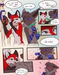 2023 anthro balls bedroom_eyes black_body black_fur blush canid canine clothed clothing comic dialogue digital_media_(artwork) eeveelution english_text fan_character female footwear fur genitals grey_body grey_fur half-closed_eyes heart_eyes heart_symbol hi_res hyilpi imminent_fellatio imminent_oral imminent_sex llama_(minecraft) male male/female mammal microsoft minecraft mojang narrowed_eyes nintendo offscreen_sex pickaxe pokemon pokemon_(species) question_mark seductive simple_background socks tail text trader_llama tyro_(darkeeveeon) vixy_(hyilpi) white_body white_fur xbox_game_studios