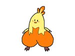 4:3 biped blush combusken generation_3_pokemon keke_(artist) nintendo orange_body pokemon pokemon_(species) simple_background solo white_background