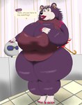 alythewolfcat animal_crossing anthro belly big_belly big_breasts breasts clothing ear_piercing ear_ring english_text eulipotyphlan eyewear eyewear_on_head female freckled_breasts freckled_shoulders freckles hedgehog hi_res huge_breasts huge_hips label_able makeup mammal nintendo nipple_outline overweight overweight_female piercing ring_piercing solo sunglasses sunglasses_on_head swimwear text wide_hips