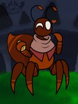 2021 3:4 4_legs ambiguous_gender animated ant antennae_(anatomy) anthro apollysabyss arthropod arthropod_abdomen brown_body brown_tail cape clothing dated glowing glowing_antennae glowing_arthropod_abdomen glowing_body glowing_eyes glowing_legs glowing_tail grass heart_symbol holding_object hymenopteran insect markings multi_leg multi_limb multicolored_clothing orange_antennae orange_markings pink_clothing plant red_clothing short_playtime signature solo tail two_tone_clothing white_eyes