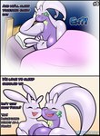 age_difference al_gx anthro bed big_breasts black_border blue_body blush border breasts casual_nudity clothed clothing comic daughter_(lore) dialogue dragon duo english_text fan_character female female/female furniture generation_6_pokemon goo_creature goodra hi_res hug huge_breasts incest_(lore) larger_female male medium_breasts mother_(lore) mother_and_child_(lore) mother_and_daughter_(lore) mythological_creature mythological_scalie mythology nintendo older_female opal_(al_gx) parasite parent_(lore) parent_and_child_(lore) parent_and_daughter_(lore) pearl_(al_gx) pokemon pokemon_(species) pokemorph purple_body roommate scalie scarf size_difference sleeping sliggoo smaller_female sofa story text