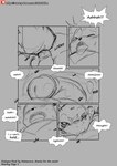 absurd_res anthro balls_deep bandai_namco blush bodily_fluids comic dialogue digimon digimon_(species) duo english_text erection fellatio genitals glans guilmon hi_res inside_mouth internal internal_fellatio internal_oral looking_pleasured male male/male monochrome mouth_shot open_mouth oral penetration penile penis penis_in_mouth penis_on_tongue reverse_mouth_shot sex sketch sweat terriermon text tongue tongue_out winick-lim