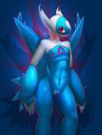 2014 abs andromorph anthro anthrofied blue_pussy blush digital_media_(artwork) elpatrixf generation_3_pokemon genitals intersex latios legendary_pokemon looking_away looking_up navel nintendo nipples nude open_mouth pokemon pokemon_(species) pokemorph pussy red_eyes shadow solo