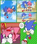 amy_rose anthro classic_amy_rose classic_sonic classic_sonic_(universe) clothing comic desert dress duo eulipotyphlan falling female gloves handwear hedgehog hi_res landing male mammal narrow_hips pronounced_browridge question_mark raianonzika rock running scared sega sonic_the_hedgehog sonic_the_hedgehog_(series) thin_calves thin_legs thin_thighs