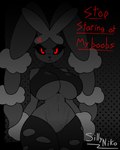 4:5 angry anthro big_breasts breasts brown_body brown_fur clothing crop_top female fur generation_6_pokemon hi_res huge_breasts mega_evolution mega_lopunny nintendo pokemon pokemon_(species) red_eyes shirt sillyniko solo thick_thighs topwear wide_hips