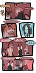 1:2 2016 anthro biped canid cobalt_(tatsuchan18) collar comic detailed_background dialogue english_text female fenrir_(tatsuchan18) fur group hair havoc_(tatsuchan18) hi_res hyena male mammal mink_(tatsuchan18) open_mouth sitting speech_bubble standing tatsuchan18 text